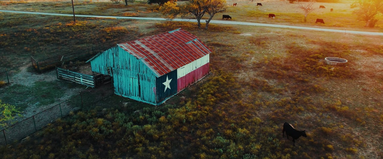 Texas ranch and barn filmed for the Land Homes Texas founder story